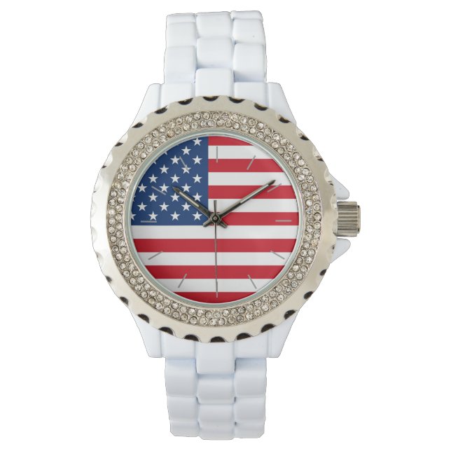 Relógio De Pulso American Flag Nice Watch (Frente)