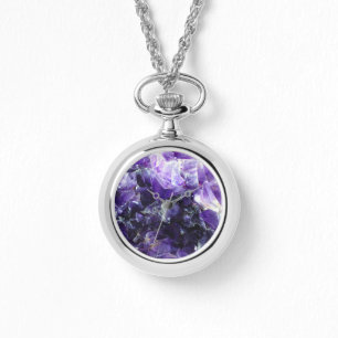 Relógio De Pulso ametista roxo