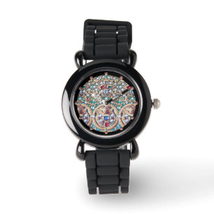 RELÓGIO DE PULSO ÂNGULOS COM JOIAS ANTIGAS,GEMSTONES,PÉROLAS