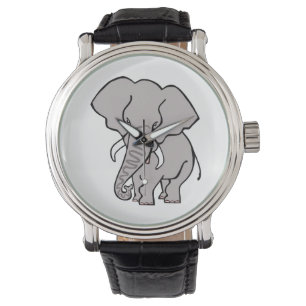 Relógio De Pulso Animais ameaçados - ELEFANTE Africano Legal -