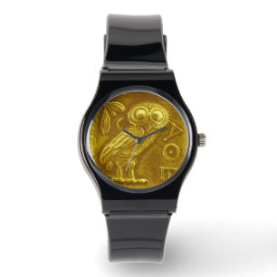 Relógio De Pulso ANTIQUE OWL Dourado Amarelo
