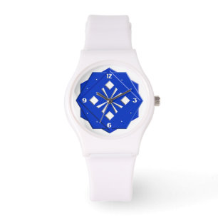Relógio De Pulso Art Deco sapphire Blue Geométrico