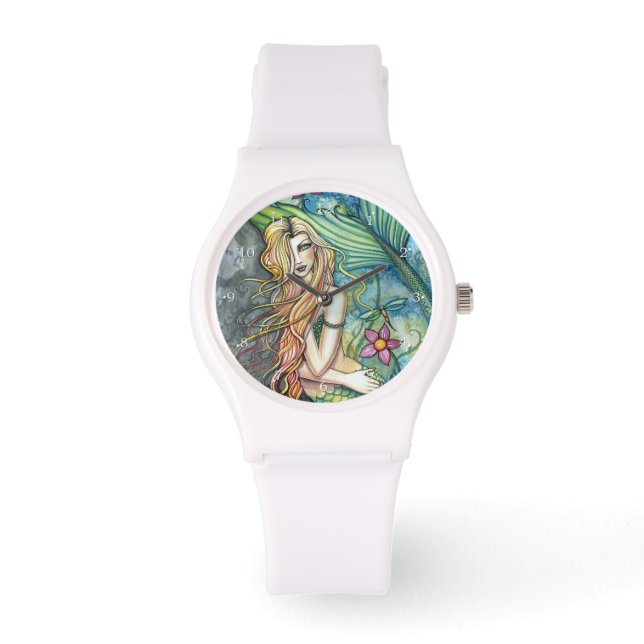 Relógio De Pulso Arte de Fantasia de Sereia de Água Doce (Frente)
