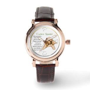 Relógio De Pulso Arte de Puppfias do Cocker Spaniel