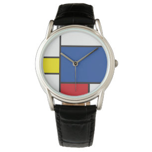 Relógio De Pulso Arte Moderna De Stijl Geométrica Minimalista Mondr
