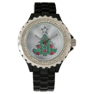 Relógio De Pulso Árvore de Natal Jeweled