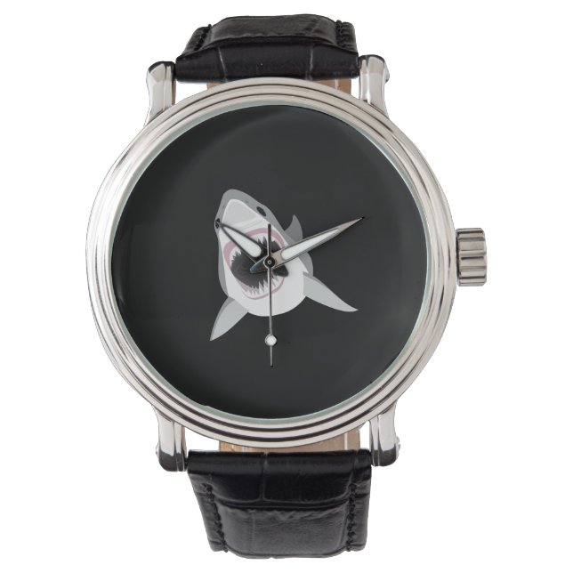 Relógio De Pulso Ataque ao Tubarão - O Tubarão Branco do Excelente  (Frente)