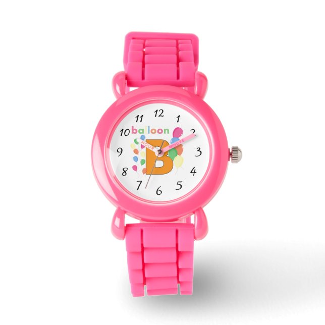 Relógio De Pulso Balão - Letra B Watch (Frente)