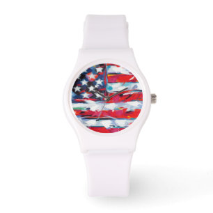 Relógio De Pulso Bandeira Americana