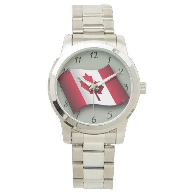 Relógio De Pulso Bandeira clássica canadense (Frente)
