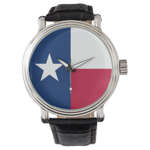 Relógio De Pulso Bandeira do estado de Texas - cor autêntica de