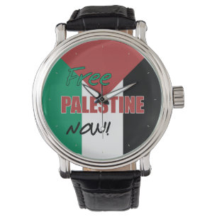 Relógio De Pulso Bandeira palestina livre de Palestina agora