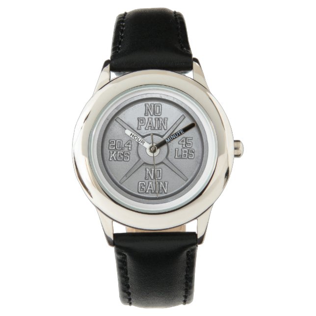 Relógio De Pulso Barbell Plate Wrist Watch - Sem Dor Sem Ganho (Frente)