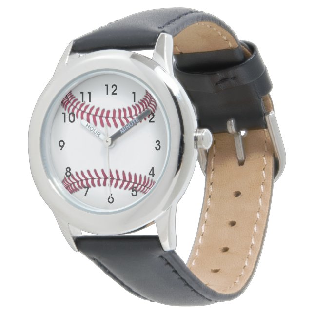 Relógio De Pulso Baseball Kids Stainless Steel Watch (Angular)