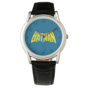 Relógio De Pulso Batman Logotipo Amarelo Vintage