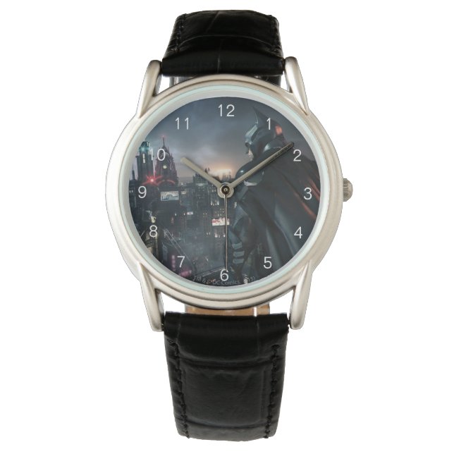 Relógio De Pulso Batman Olhando Sobre Cidade (Frente)