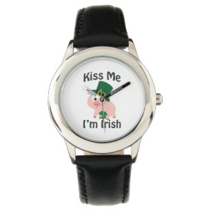 Relógio De Pulso Beije-me, sou o Porco Irlandês