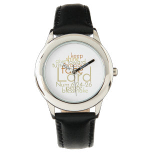 Relógio De Pulso Bênção Primária do "Black Leather Watch" masculino