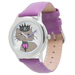 Relógio De Pulso Bezel Stainless Steel Watch/Crowned Cat