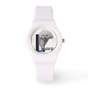 Relógio De Pulso Bichon Frise Dog Art