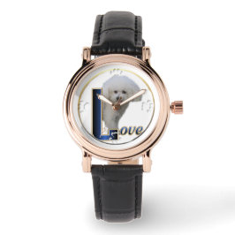 Relógio De Pulso Bichon Frise Dog Art