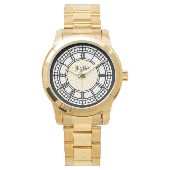 Relógio De Pulso Big Ben Watch - Dourado (Frente)