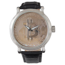 Relógio De Pulso Bitcoin metallic made ​​of copper. M1