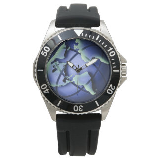 Relógio De Pulso Blue World White United Sports Wrist Watch