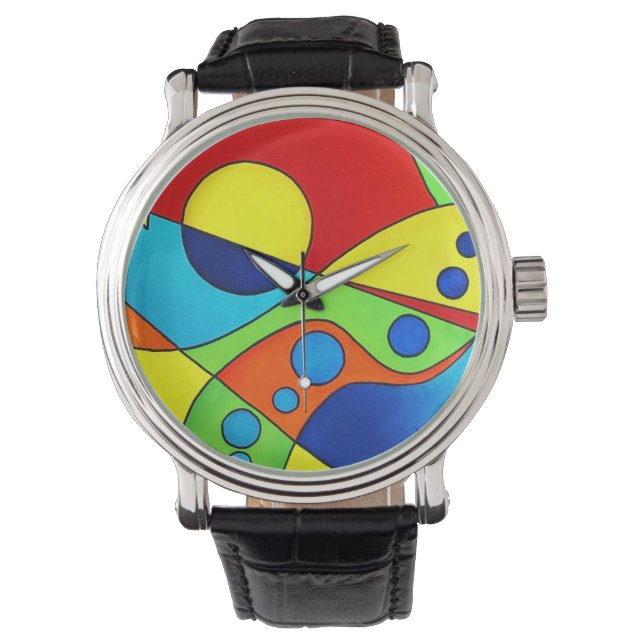 Relógio De Pulso Bold, Abstrato Wristwatch (Frente)