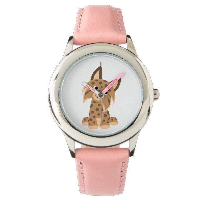 Relógio De Pulso Bonito Cartoon Prankish Lynx Watch (Frente)