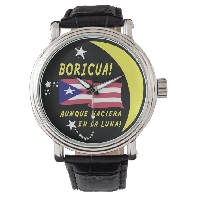 Relógio De Pulso Boricua! Em qualquer lugar! (Frente)