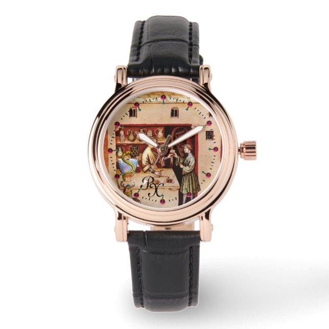 Relógio De Pulso BOWL DE HYGEIA MONOGRAM Medicine, Farmácia (Frente)