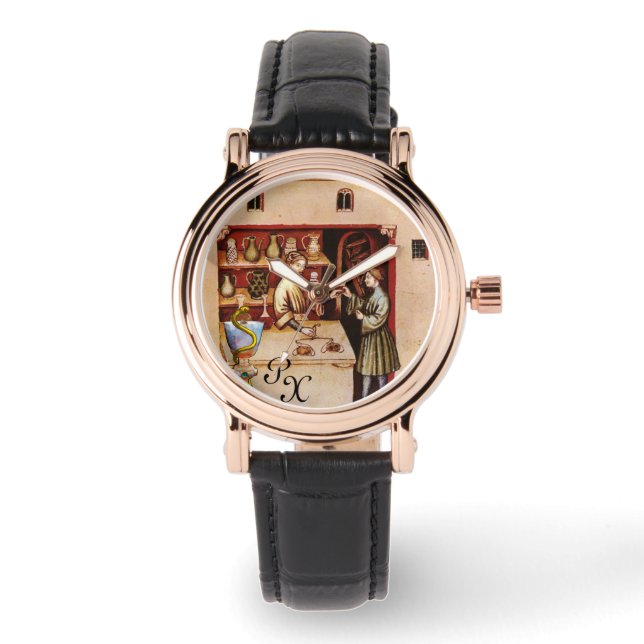 Relógio De Pulso BOWL DE HYGEIA MONOGRAM Medicine, Farmácia (Frente)