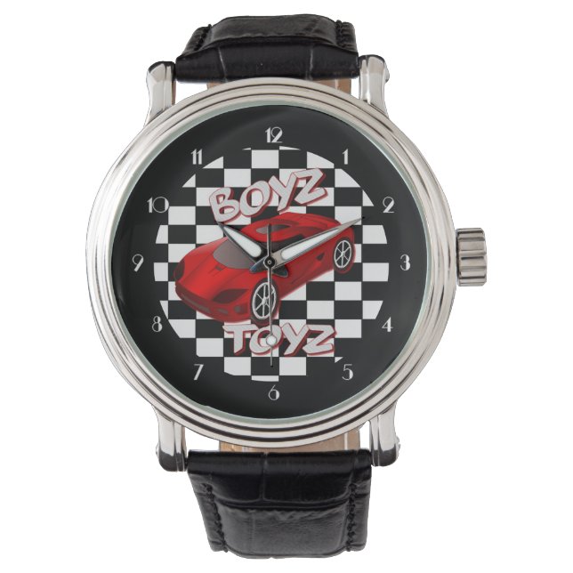 Relógio De Pulso Boys Toys Red Sports Car Watch (Frente)