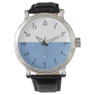 Relógio De Pulso Branco e Azul Claro