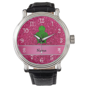 Relógio De Pulso Brilho conhecido personalizado do rosa da