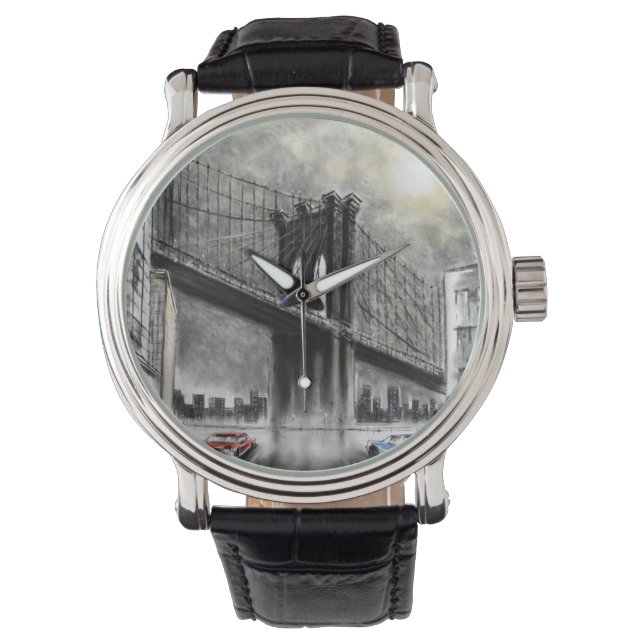 Relógio De Pulso Brooklyn Bridge, USA Watch (Frente)