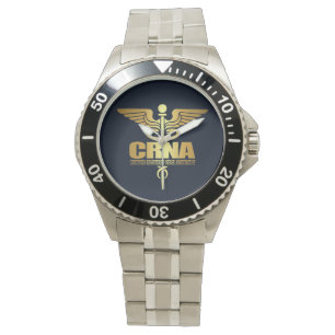 Relógio De Pulso Caduceus Dourado (CRNA)