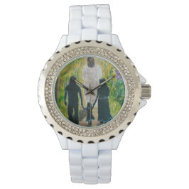 Relógio De Pulso Caminhe com o Cristo Mulheres Rinoestone Watch