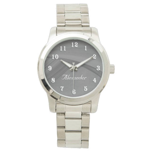 Relógio De Pulso Carvão Sutil (Frente)