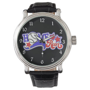 Relógio De Pulso Casa Vermelha Branca e Azul Executar Baseball Wris