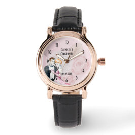 Relógio De Pulso Casal casamento vintage Com Rosa Rosa Rosa Persona