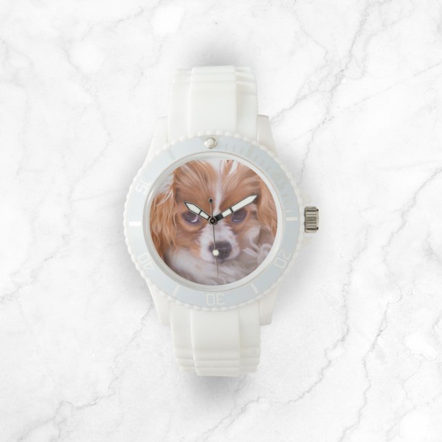 Relógio De Pulso Cavalier King Charles Puppy Wrist Watch (Criador carregado)