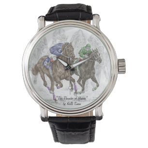 Relógio De Pulso Cavalos de Corrida Galopante