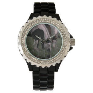 Relógio De Pulso Cavalos Piebald, Senhoras Sparkle Wristwatch.