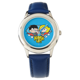 Relógio De Pulso Chibi Superman e Chibi Supergirl Ligam!