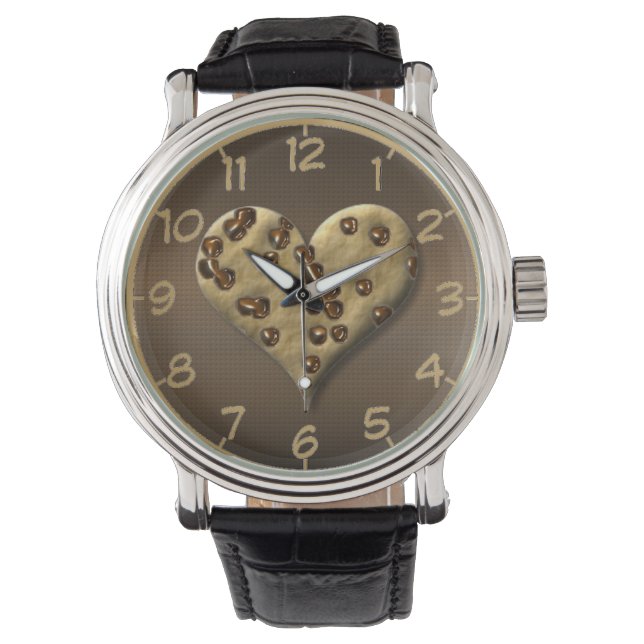 Relógio De Pulso Chocolate Chip Cookie Heart Watch (Frente)