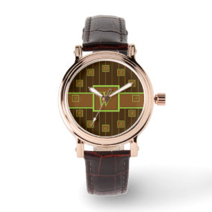 Relógio De Pulso Chocolate com Limão Pinstripes Watch