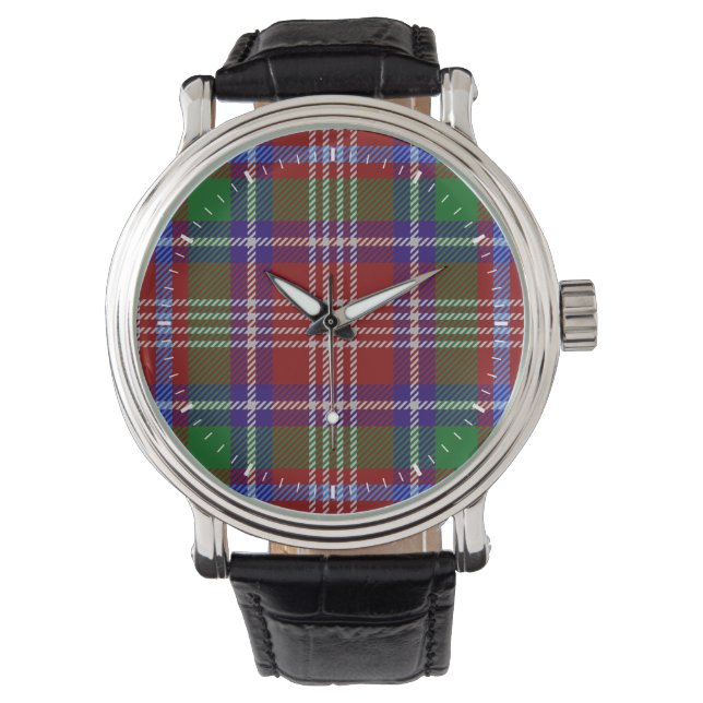 Relógio De Pulso Clan Ritchie Tartan (Frente)