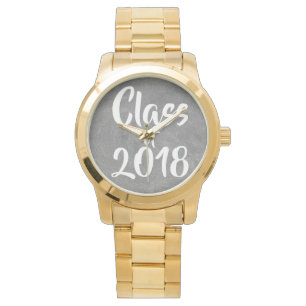 Relógio De Pulso Classe de tipografia branca preta do quadro 2018